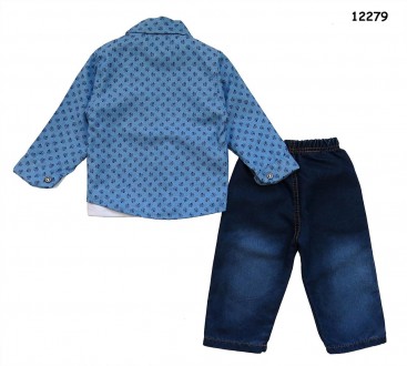 Костюм-тройка для мальчика
рубашка, кофта и джинсы. Кофта и рубашка - хлопок.
. . фото 4