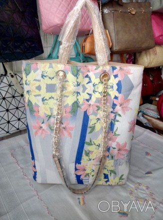 жіноча сумочка.. тканина+італійська шкіра.. ціна 500грн. . фото 1