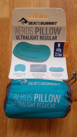 Надувная подушка Sea To Summit Aeros Ultralight Pillow для туризма и путешествий. . фото 6
