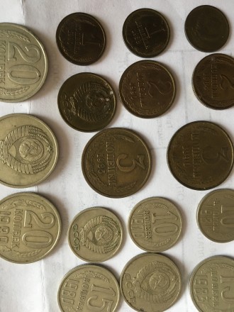 Продам куппюри і монети СССР, купони і пару старих венгерських купюр... Монети С. . фото 3