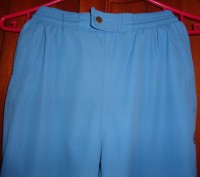 Спортивные голубые штаны на подкладке. ПОТ - 28 (на резинке), ДИ - 93, ДИ (внутр. . фото 2