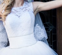 Продам очень красивое, нежное, в хорошем состоянии, почти новое свадебное платье. . фото 6