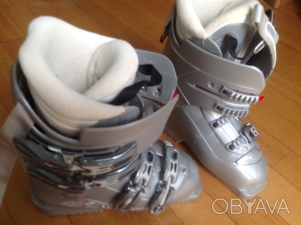 Практически новые удобные лыжные ботинки Salomon серого цвета, размер 37-38 (286. . фото 1