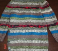 Вязаный свитер_туника для девочки 6-8 лет. Рукав 41 см . Длина 55,5 см. Очень кр. . фото 5