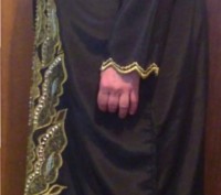 Хиджаб (мусульманское платье), обшитое натуральным речным жемчугом и бисером, с . . фото 6