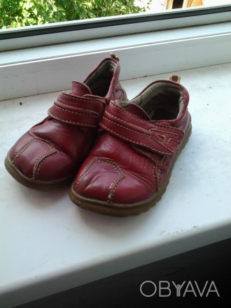 Продам красные туфли на липучке,размер 26.. . фото 1
