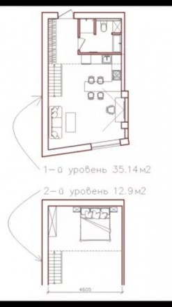 Продам 1-но комн квартиру на Таирова , ЖК Тирасс 48 м2 , 2да уровня . 
В квартир. Киевский. фото 2