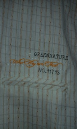 Рубашка шведка Greenature мужская. Размер 48. Цвет кремовый в тонкую клеточку. С. . фото 6