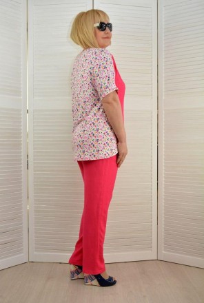 
Размеры: 42-64 
Цвет: малиновый
Ткань: лён-креп стрейч + трикотаж хлопок
Для оп. . фото 3