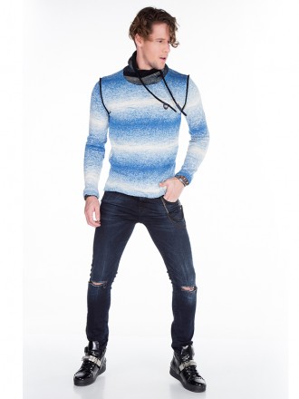  Пуловер мужской Cipo & Baxx, 50%КОТТОН,30%ПОЛИАКРИЛ,15%ПОЛИАМИД. Cipo &. . фото 4