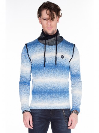  Пуловер мужской Cipo & Baxx, 50%КОТТОН,30%ПОЛИАКРИЛ,15%ПОЛИАМИД. Cipo &. . фото 2