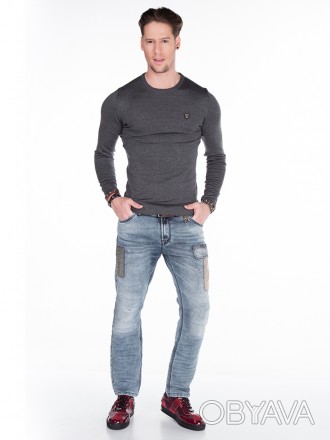  Пуловер мужской Cipo & Baxx, 50%ВИСКОН, 50%АКРИЛ. Cipo & Baxx – э. . фото 1