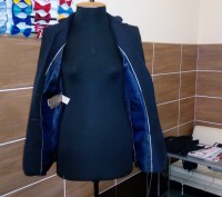 Продам пиджак Massimo Dutti темносерого цвета в тонкую полоску,практически новый. . фото 5