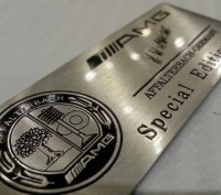 Эмблема наклейка из аллюминиевого сплава на Mercedes Benz "AMG Special Edition".. . фото 6