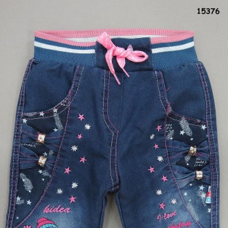 Теплые джинсы "Птички" для девочки
Украшены вышивками и нашивками. Пояс на широ. . фото 5