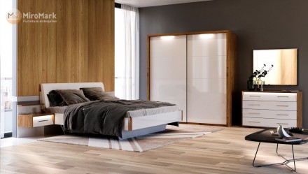 Мебель для спальни фабрики "Миро-Марк" (MiroMark) представлена стильной, функцио. . фото 2