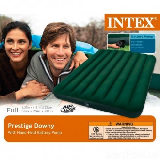  Надувной матрас Intex 66968 Prestige Downy с внешним электрическим насосом. Пол. . фото 3