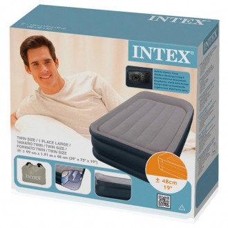  Новая модель надувной кровати серии Intex 64132 Twin Deluxe Pillow Rest Bed име. . фото 2