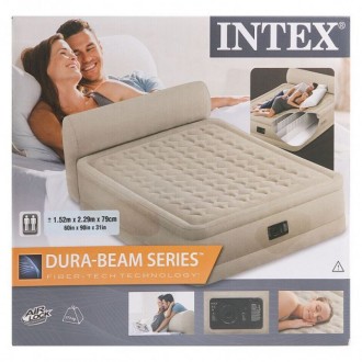 Надувная кровать Intex Headboard Bed 64460 максимального размера, будет очень уд. . фото 4