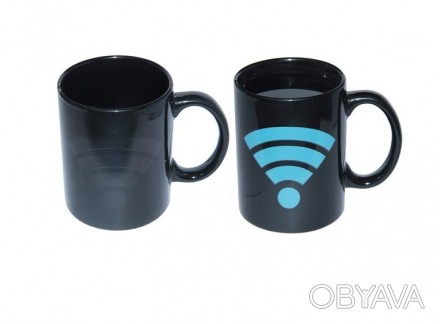 Чашка хамелеон Wi-Fi Kronos Top 280 мл Черная Характеристики:Особенность хамелео. . фото 1