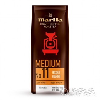 Кофе в зернах MARILA Medium Craft Coffee, 500 г – это крафтовый кофе из отборных. . фото 1