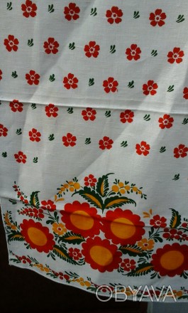 полотенце кухонное,цвет красный с белым,длина 150 см,ширина 45 см,в наличии 4 шт. . фото 1