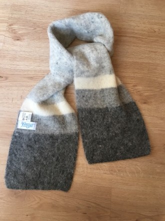 Настоящий исландский шарф с полосой по краю. 100% овечья шерсть. Есть цвета: сер. . фото 3