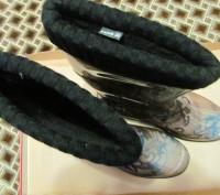 Продам резиновые сапоги утепленные на меху с трикотажным отворотом, оригинал, пр. . фото 7
