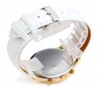 Кварцевые наручные часы с металлическим корпусом и кожаным ремешком (полиуретан-. . фото 4