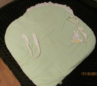Одеяло-конверт нежно зеленого цвета в хорошем состоянии (на внутренней стороне е. . фото 5