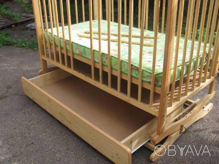 Детская кроватка-люлька АГУ "Радик-2" изготовлена из натуральной древесины (сосн. . фото 1