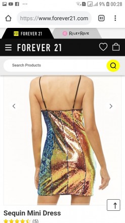 Мини-платье с блестками 3D
код 33
бренд FOREVER 21, страна Америка 
размер 44. . фото 3