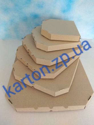 Коробки для пиццы различных размеров из белого и бурого картона.
Производим и р. . фото 3