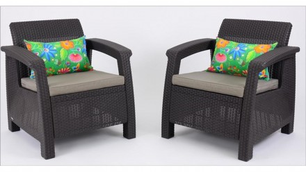 " Keter Corfu Duo Set мебель из искусственного ротанга для дома, кафе "

Сочет. . фото 4
