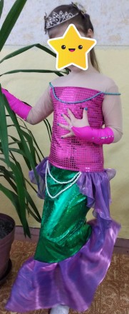 Карнавальное платье русалочки, на рост 125-130 см, девочку средней комплекции, в. . фото 3