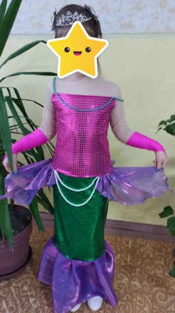 Карнавальное платье русалочки, на рост 125-130 см, девочку средней комплекции, в. . фото 2
