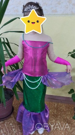 Карнавальное платье русалочки, на рост 125-130 см, девочку средней комплекции, в. . фото 1
