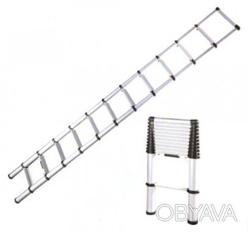 Описание
Лестница алюминиевая телескопическая оснащена 6 нескользящими рифленым. . фото 1