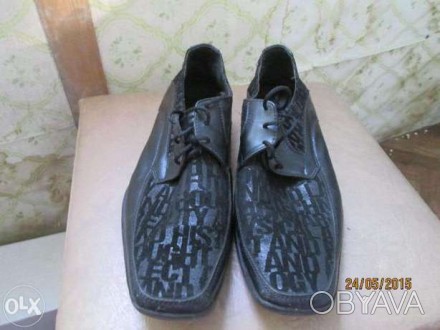 Продам подростковые мужские кожаные туфли 37 размера. Длина стельки 24,5 см. . фото 1
