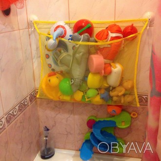 Органайзер для игрушек в ванную очень удобная вещь, благодаря которой игрушки бу. . фото 1