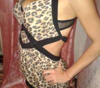 Леопардовое платье из дорогой ткани. Очень сексуальная оригинальная и эффектная . . фото 6