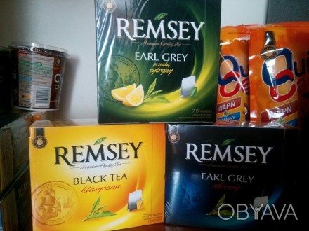 Чай в пакетиках Ramsey 75 пакетиків -50 грн Чай чорний Ramsey з бергамотом (синя. . фото 1