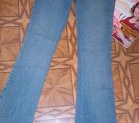 Джинсы новые,но сделаны по типу затертых джинсов,низкая посадка,ПОТ-35-37 см,ПОБ. . фото 5