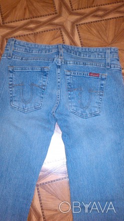 Джинсы новые,но сделаны по типу затертых джинсов,низкая посадка,ПОТ-35-37 см,ПОБ. . фото 1