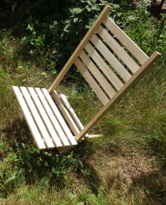 Стул-кресло (шезлонг) раскладной (натуральное дерево), очень удобная и расслабля. . фото 5