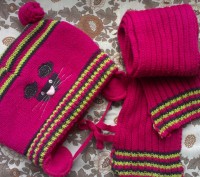 Комплект зимняя шапка и шарф Raster,в хорошем состоянии 44-46р. Шапочка теплая, . . фото 2