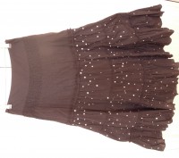 Длинная юбка из хлопка, бренд Xanaka, Франция. Размер 42-44. Цвет черный. Декор:. . фото 2