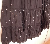 Длинная юбка из хлопка, бренд Xanaka, Франция. Размер 42-44. Цвет черный. Декор:. . фото 3