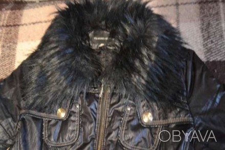 Куртка зимняя, цвет черный, искусственный мех енота (отстёгивается), фасон приле. . фото 1