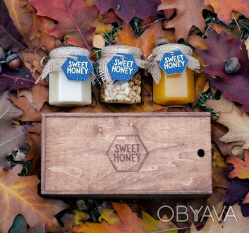 Компанія Sweet Honey пропонує медові подарунки - подарункові набори, баночки мед. . фото 1